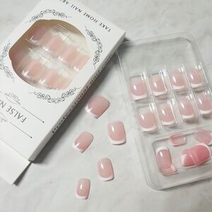 24Pcs White French Tips Press On Nails - French Manicure Art